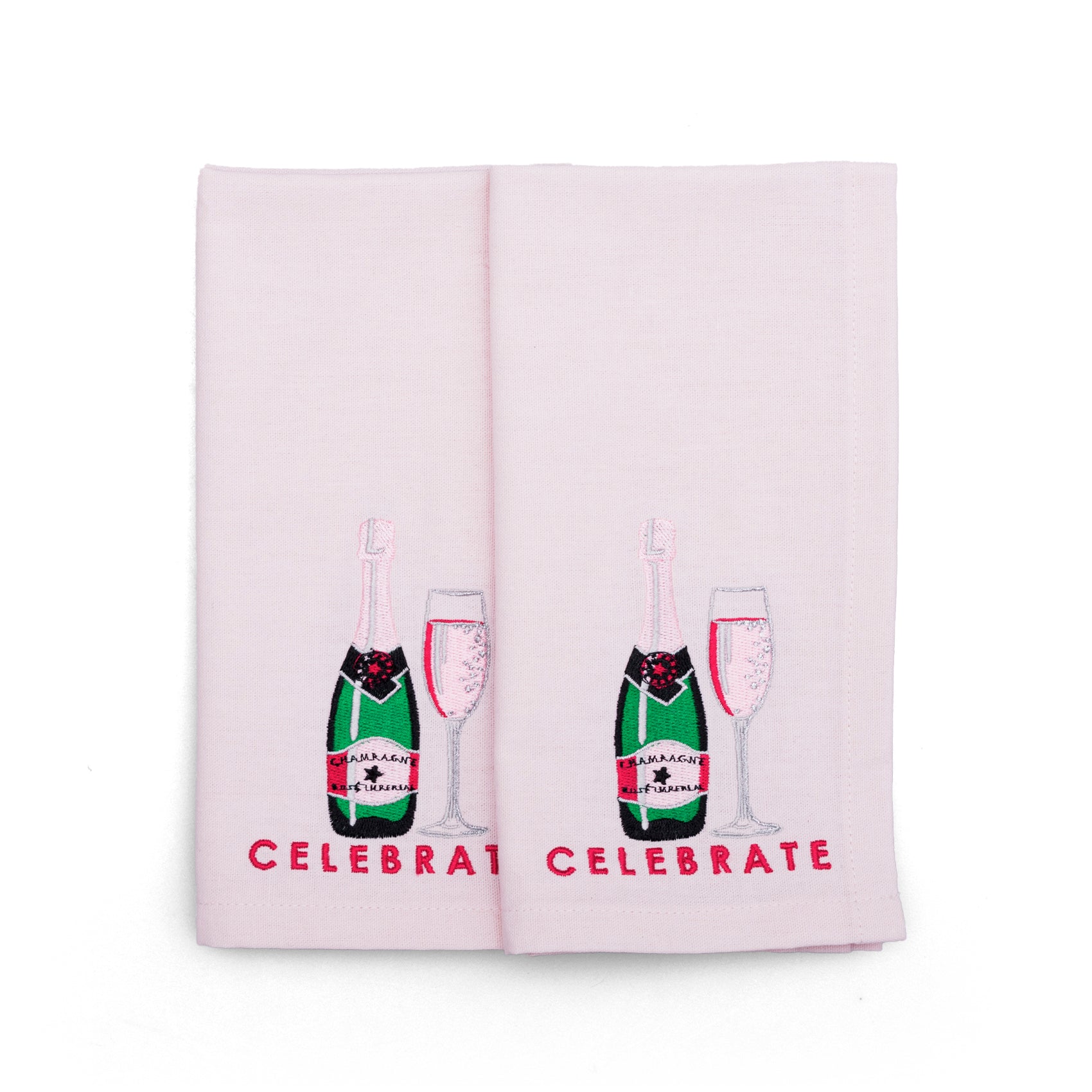 Vondels - Katoenen servetten CELEBRATE Roze (set van 2) - RUBY Conceptstore 