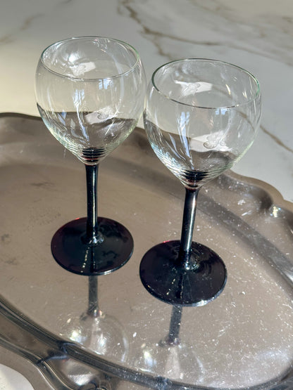 Vintage Luminarc Amethyst Wijnglazen – Set van 2 - Ruby Conceptstore 