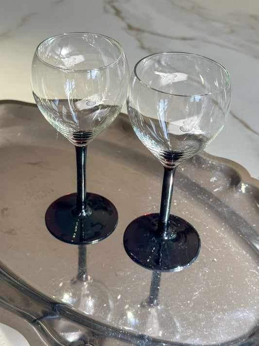 Vintage Luminarc Amethyst Wijnglazen – Set van 2 - Ruby Conceptstore 