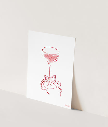 Luxe art print Champagnecoupe