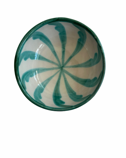 Tapasschaaltje 10 cm Palmetas Groen | Rubia Cerámica