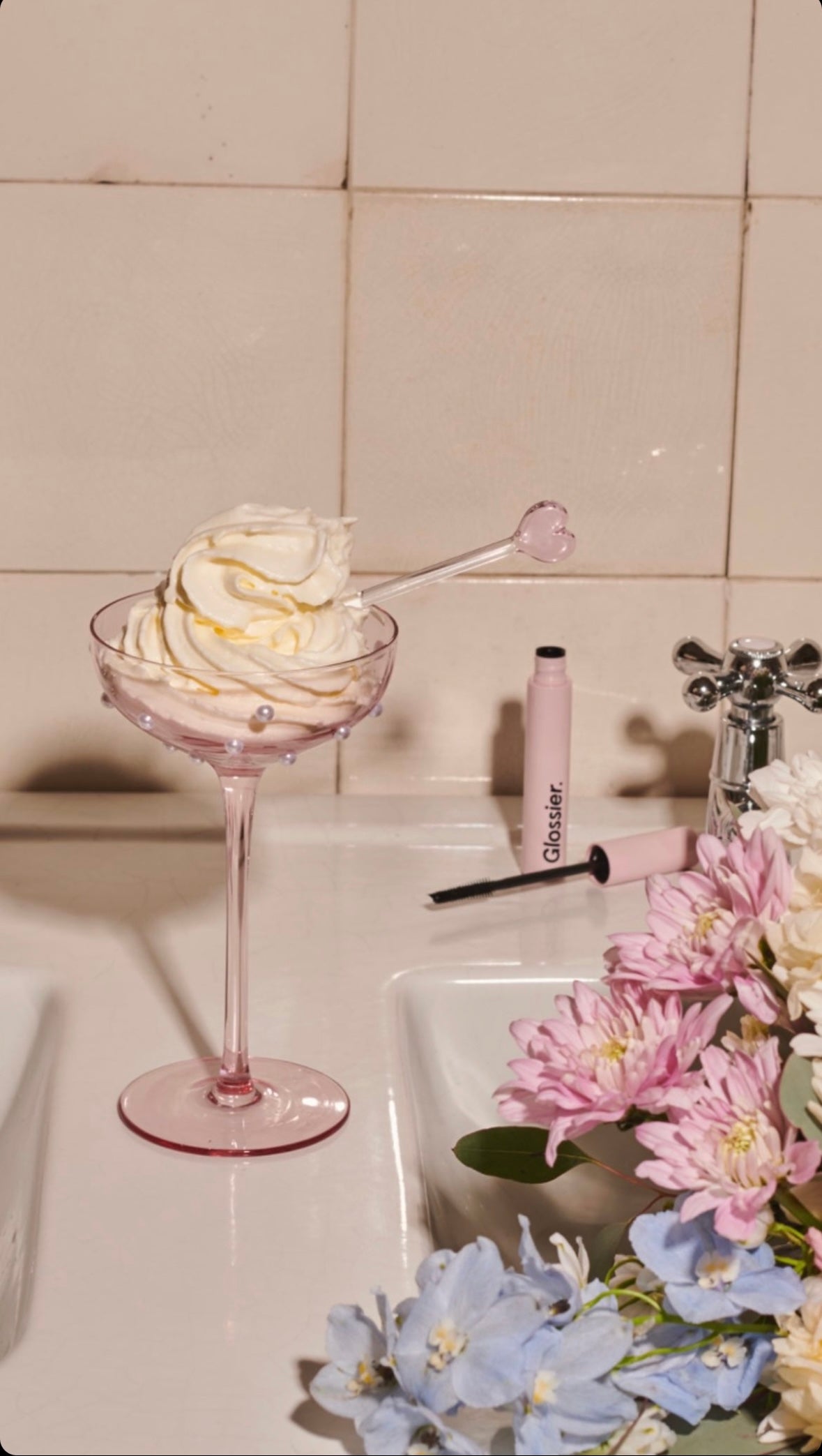 Lepelclub - Cocktailglas parels roze - RUBY Conceptstore 