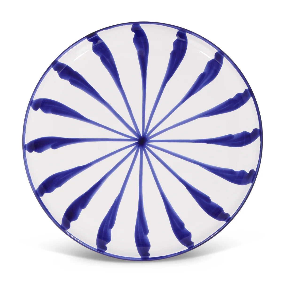 Bord 29 cm Palmetas blauw | Rubia Cerámica