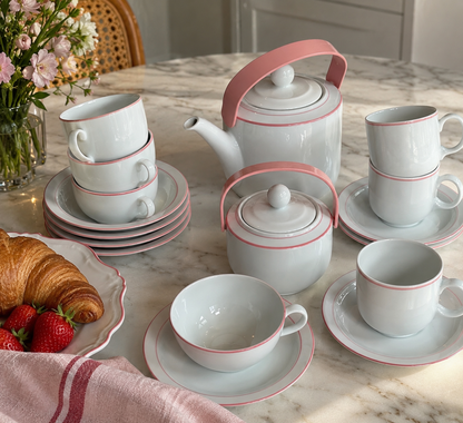 Vintage Seltmann Weiden Theeservies Roze – W. Germany