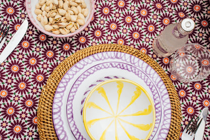 Spaanse bowl 15cm Palmetas Geel | Rubia Cerámica