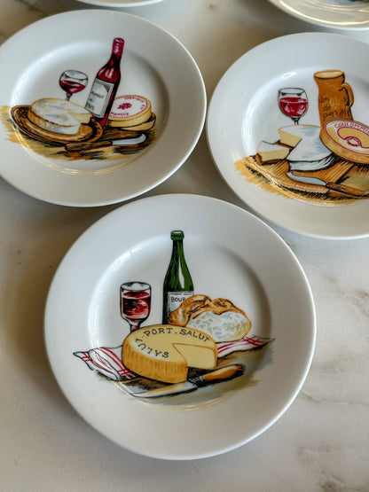 Vintage Franse Kaasbordjes Set van 5 | Fromage Borden - Ruby Conceptstore 