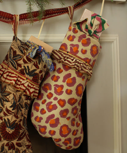 Doing goods - Kerstsok Pink Leopard Christmas Stocking