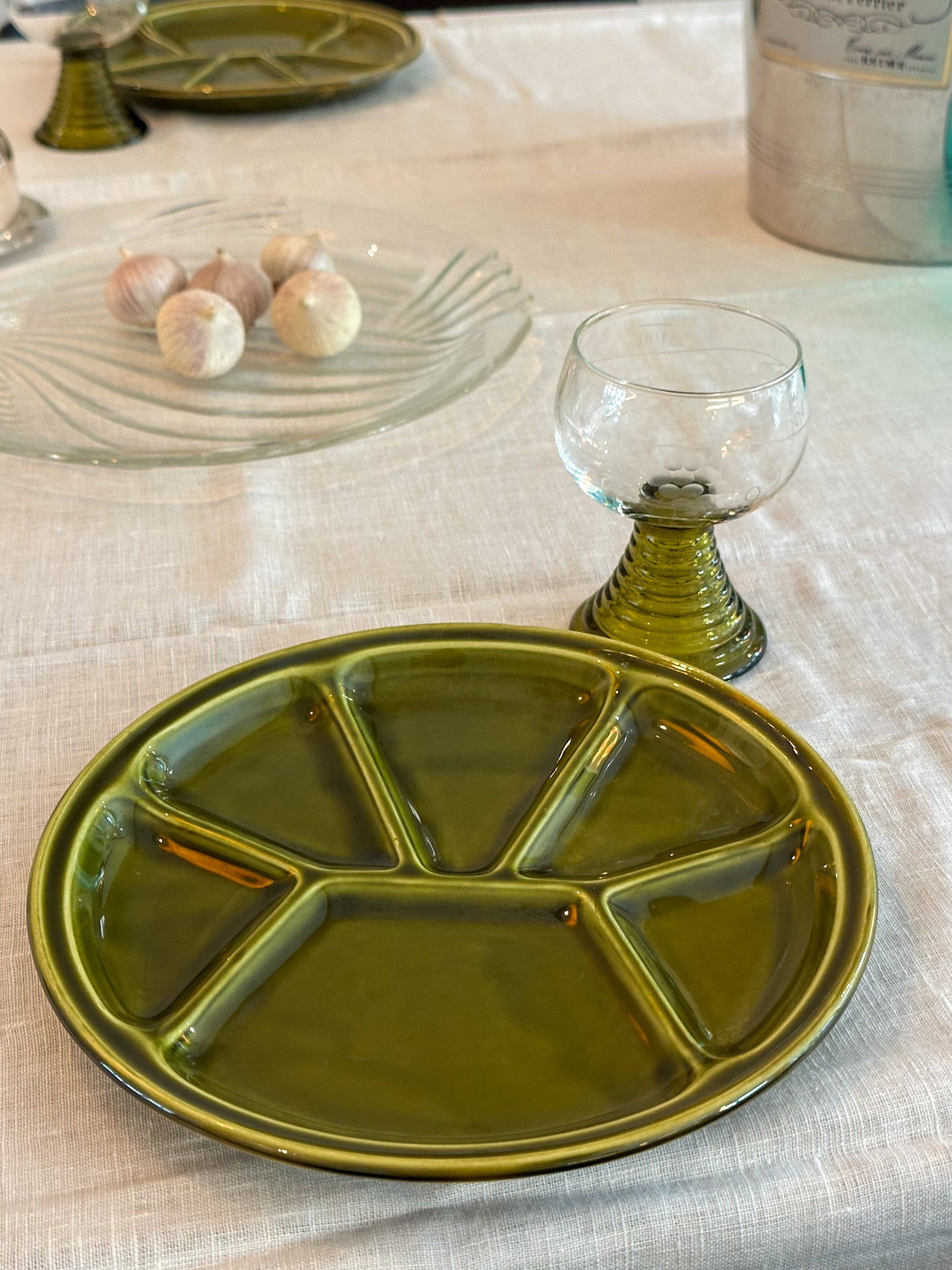 Vintage bistro borden groen set van 6 - Ruby Conceptstore 