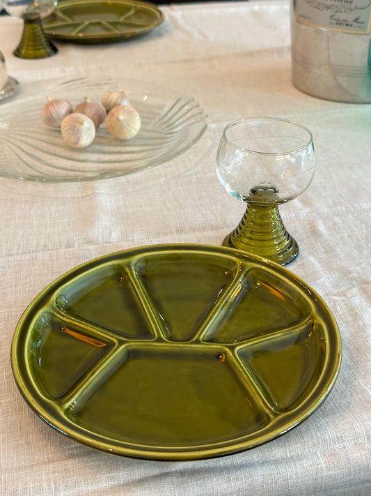 Vintage bistro borden groen set van 6 - Ruby Conceptstore 