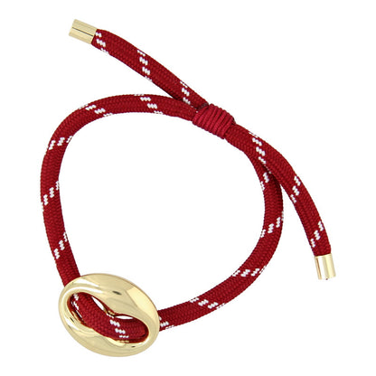 Bean Bracelet Gold – Verstelbare touwarmband met gouden bean