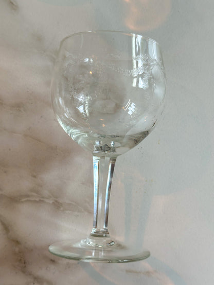 Vintage Wijnglazen met Geëtste Strikken – Set van 3 - Ruby Conceptstore 