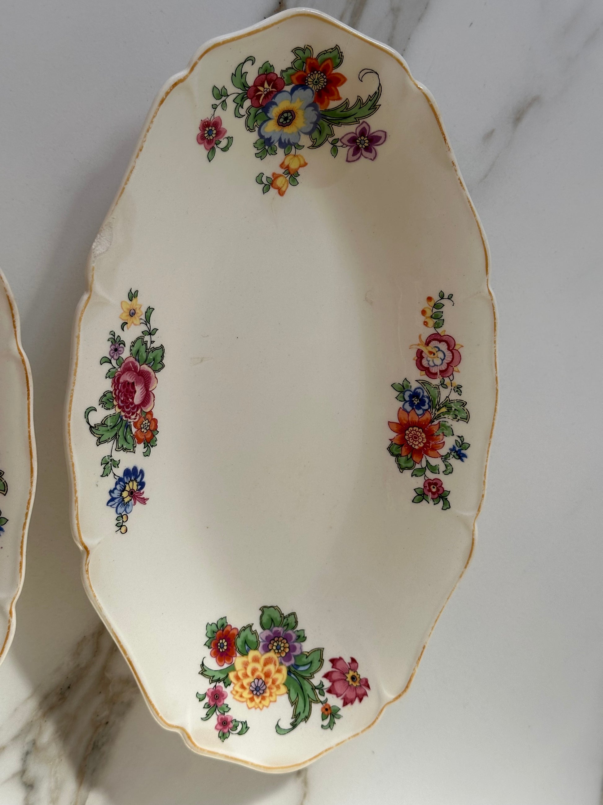 Vintage Maastricht Serveerschaal - Floral - Ruby Conceptstore 