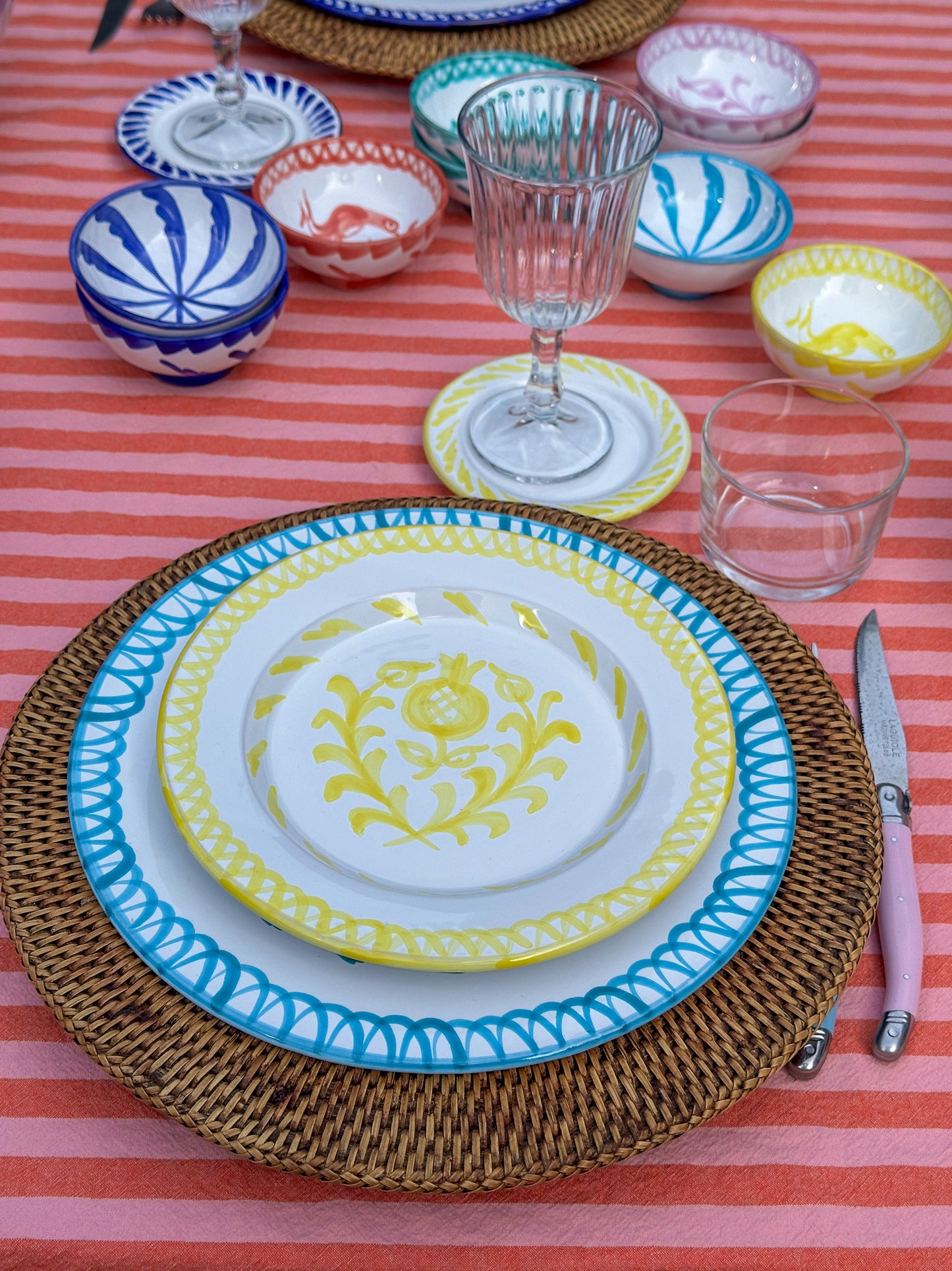 Tapasschaaltje 10 cm Palmetas Blauw | Rubia Cerámica
