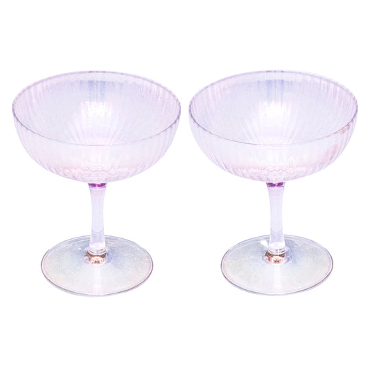 Vondels - Champagne coupe glazen Lila set van 2