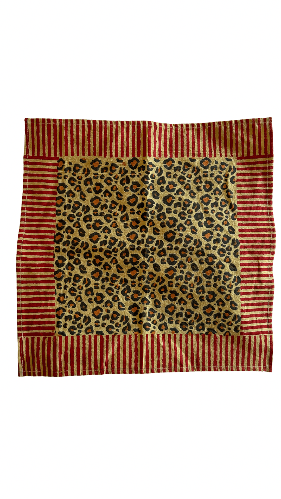 Servetten blockprint Leopard set van 2