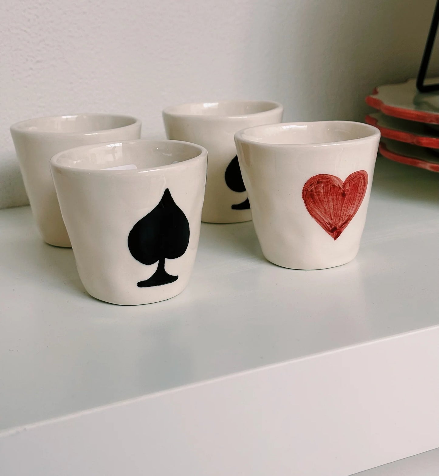 Anna + Nina - Espresso mok hart Queen of Hearts