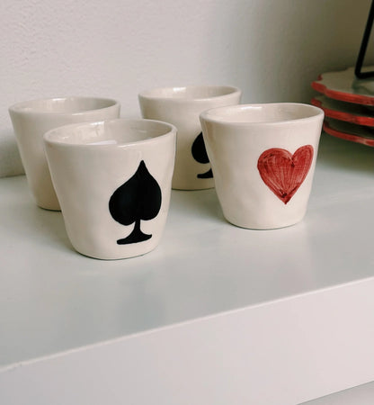 Anna + Nina - Espresso mok hart Queen of Hearts
