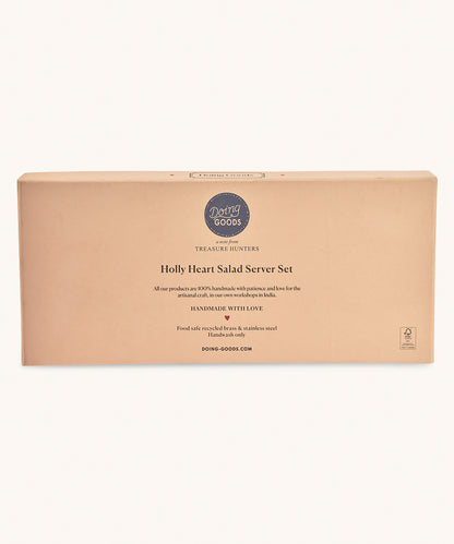 Doing goods - Holly Heart Salad Server Set in Giftbox