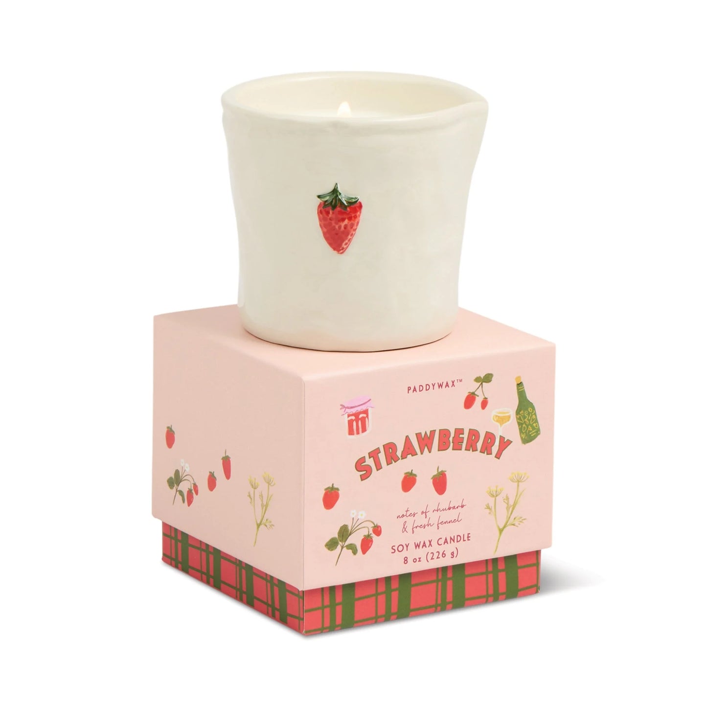 Keramieken aardbei geurkaars – Paddywax Bistro - Ruby Conceptstore 