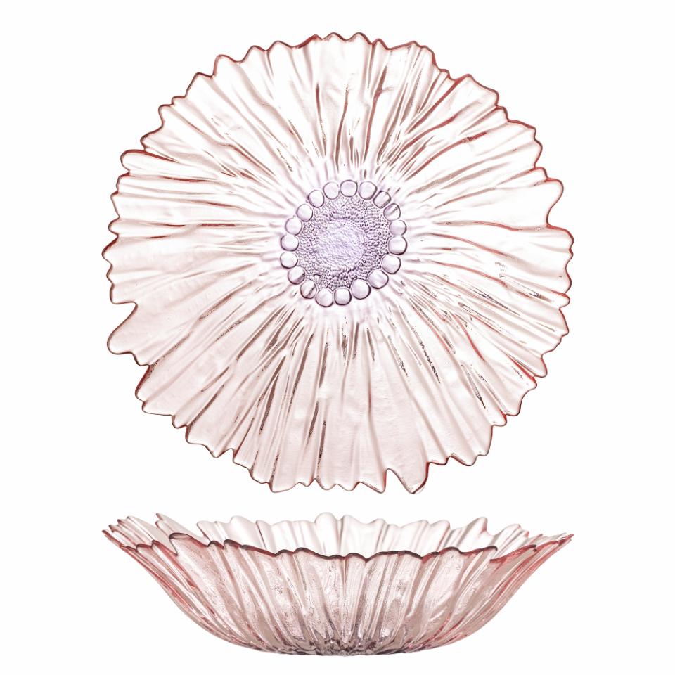 Grote glazen schaal met bloemvorm - elegant & decoratief design