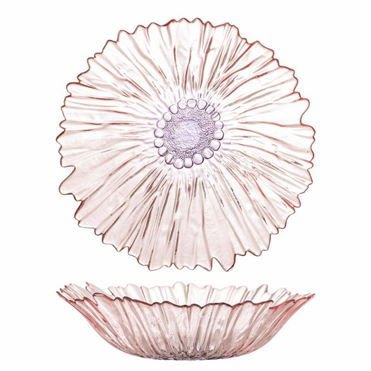 Grote glazen schaal met bloemvorm - elegant & decoratief design