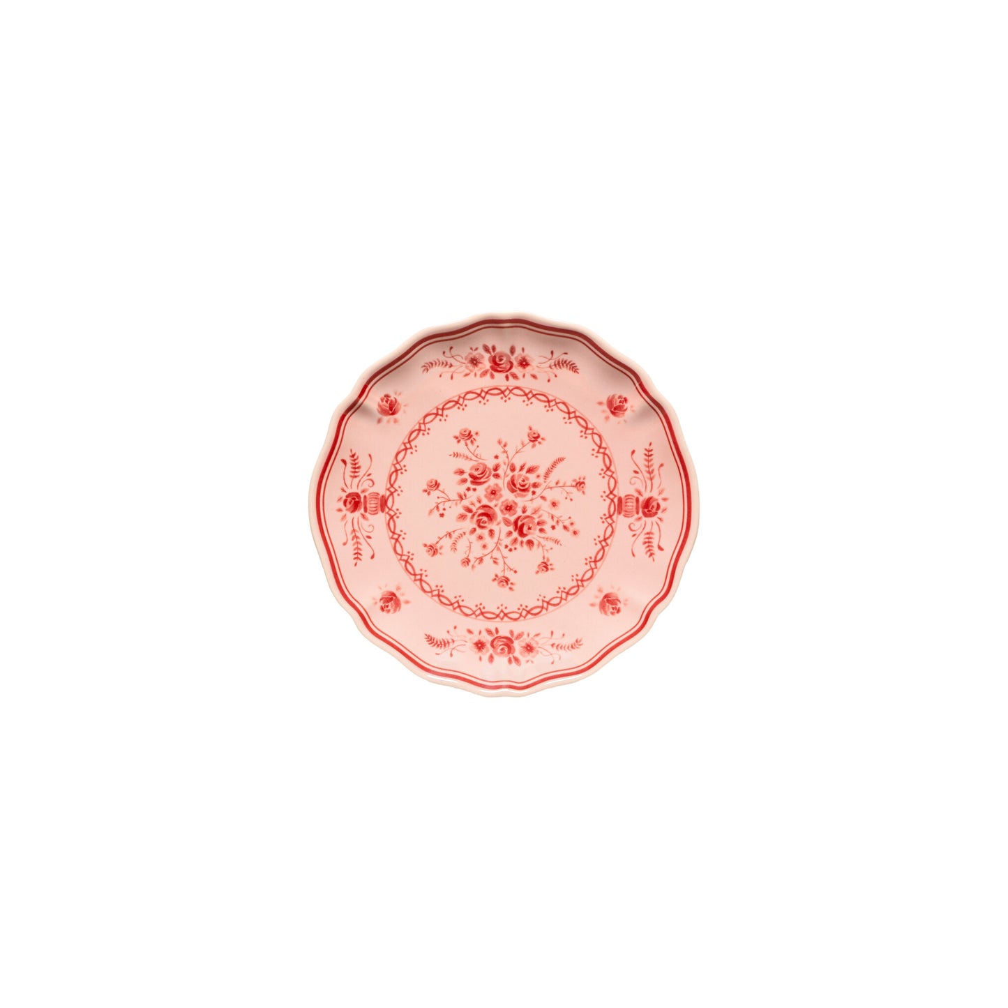 Vila taartbordje 17 cm – Roze-Rood Bloemenservies