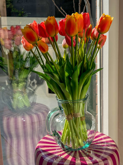 Tulpen boeket knal roze kunstbloemen 48 cm lang - RUBY Conceptstore 