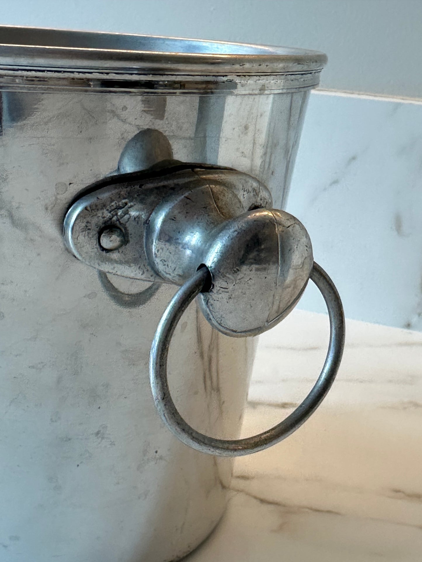 Vintage champagnekoeler – wijnkoeler met ringhandvatten - Ruby Conceptstore 