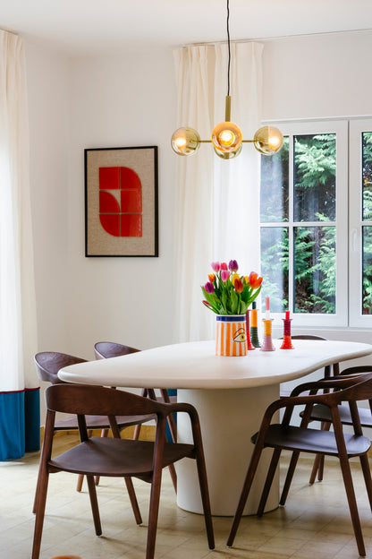 Wijnkoeler keramiek oog streep oranje - Ruby Conceptstore 