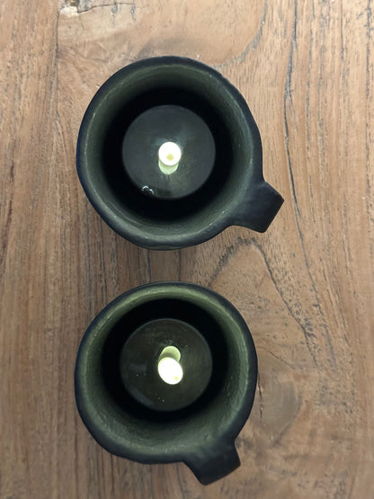 LED Waxinelichtjes zwart (2 stuks) - RUBY Conceptstore 