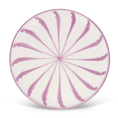 Bord 29 cm Palmetas roze | Rubia Cerámica