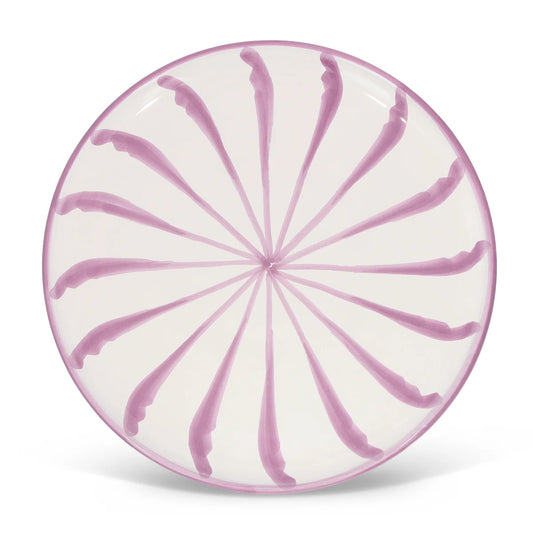 Bord 29 cm Palmetas roze | Rubia Cerámica