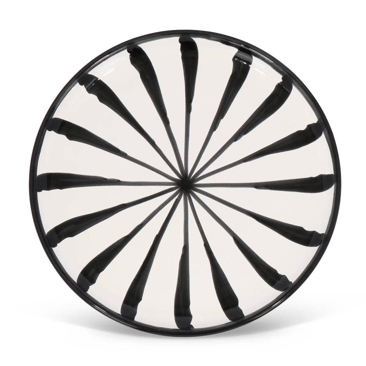 Bord 29 cm Palmetas zwart | Rubia Cerámica