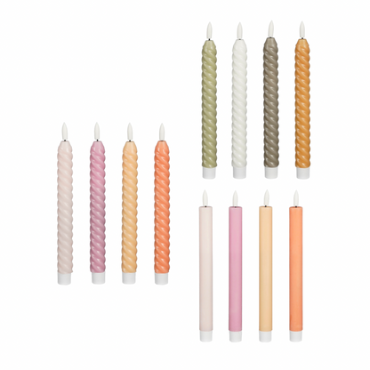LED Kaarsen twist licht roze (set van 2) - RUBY Conceptstore 