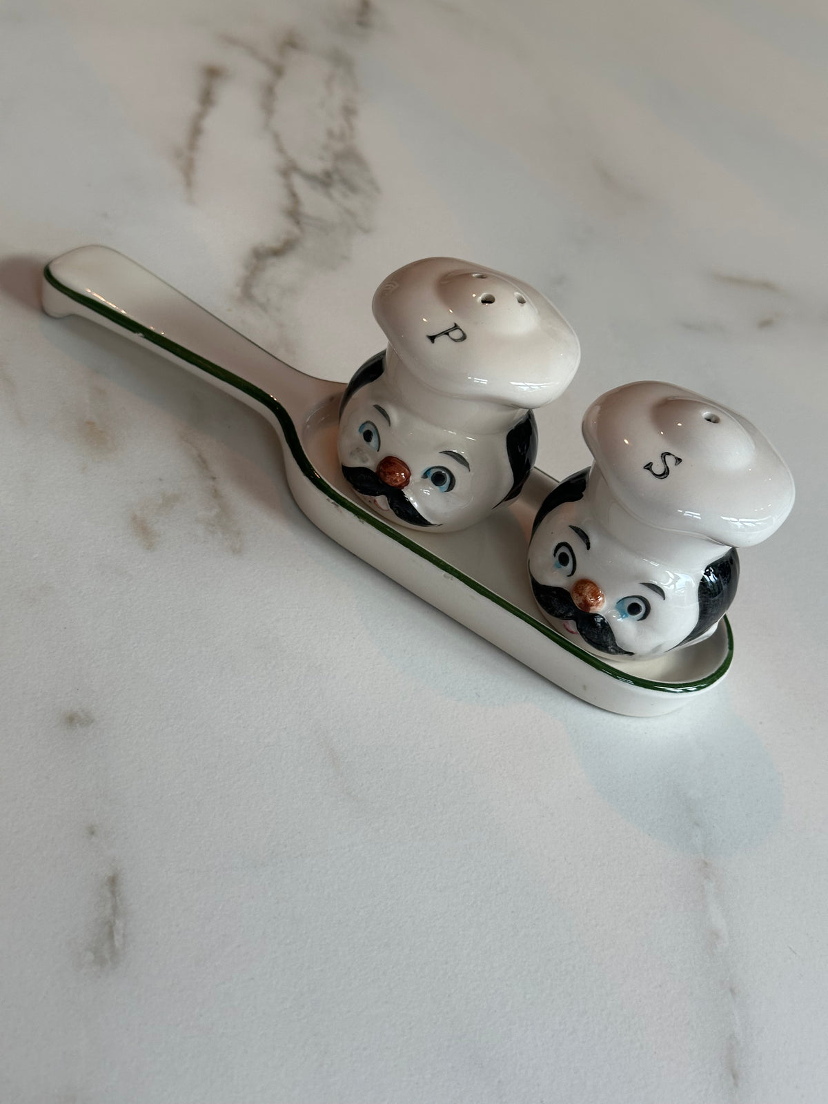 Vintage Peper- en Zoutstel Italiaanse Kokjes met Schaaltje