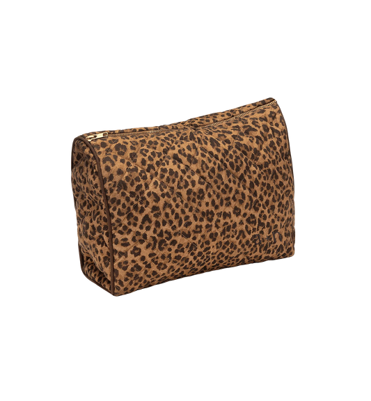 Anna + Nina Anna + Nina – Leopard Quilted Wash Bag toilettas