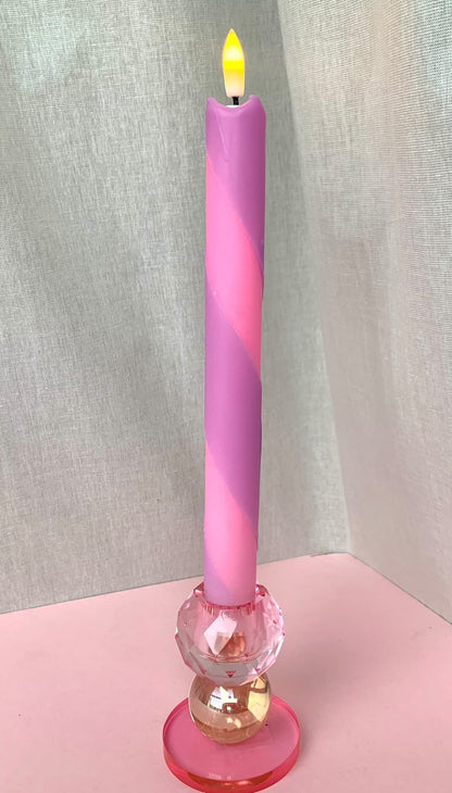 led kaars paars roze gedraaid dip dye