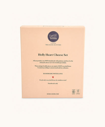 Holly Hart Cheese Knife Set – stijlvolle kaasmesjes met gouden hartjes - Ruby Conceptstore 