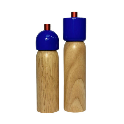 Peper- en Zoutmolen Navy & Rood - Stijlvolle design keukentool | Maegen - Ruby Conceptstore 