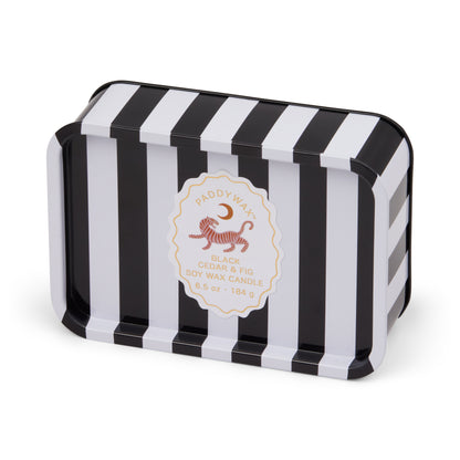 Paddywax geurkaars blik zwart wit