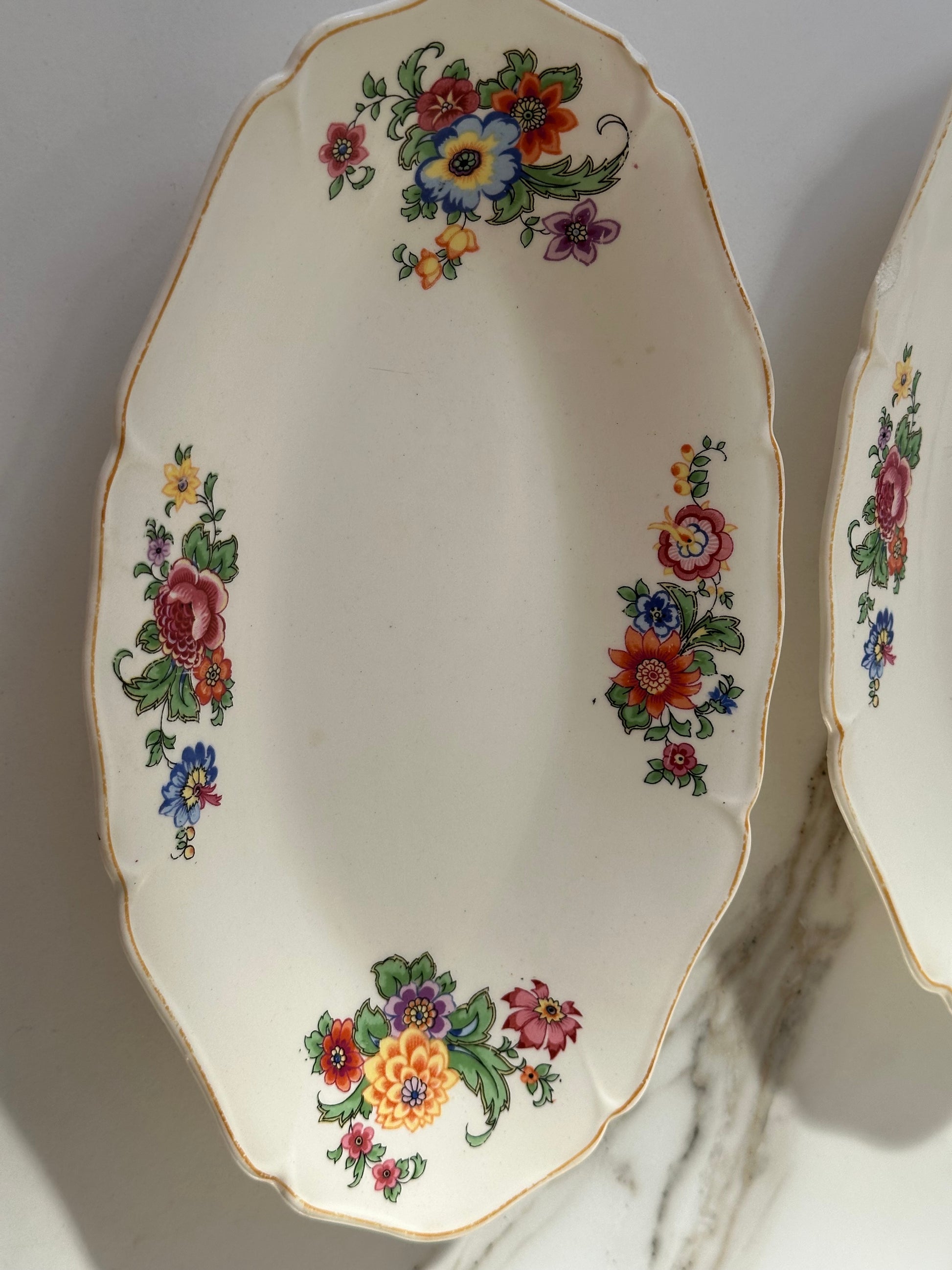 Vintage Maastricht Serveerschaal - Floral - Ruby Conceptstore 