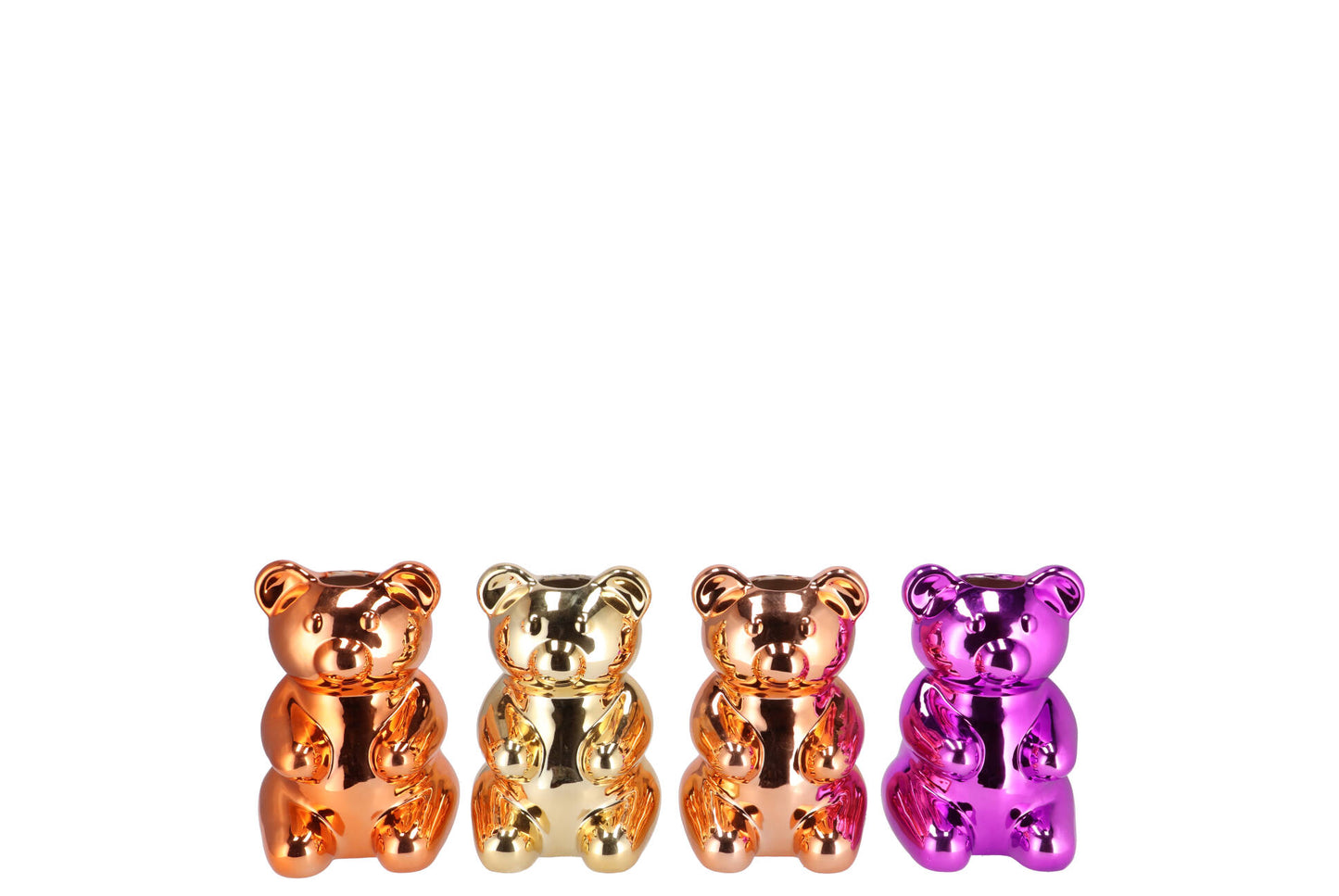 PRE ORDER - Shiny candy bear vaas: speels & trendy 10 cm - 4 kleuren