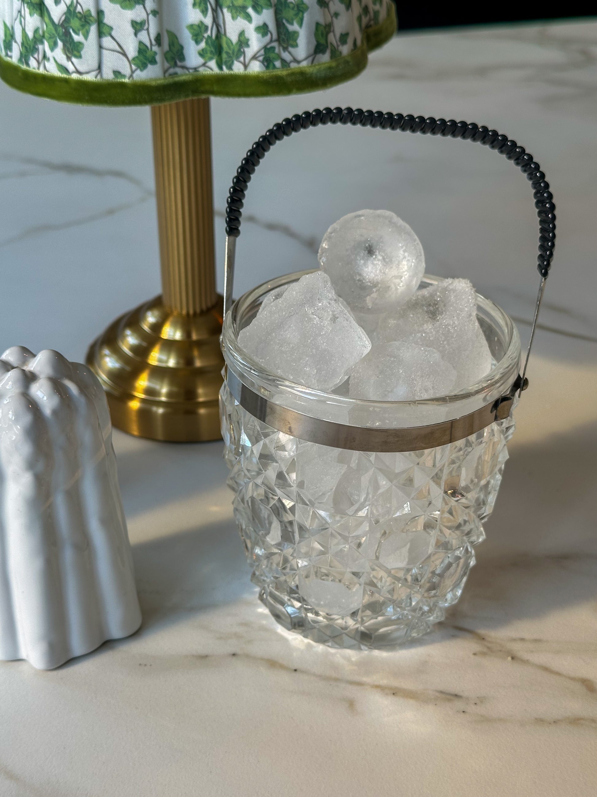Vintage ijsemmer van geslepen glas - Ruby Conceptstore 