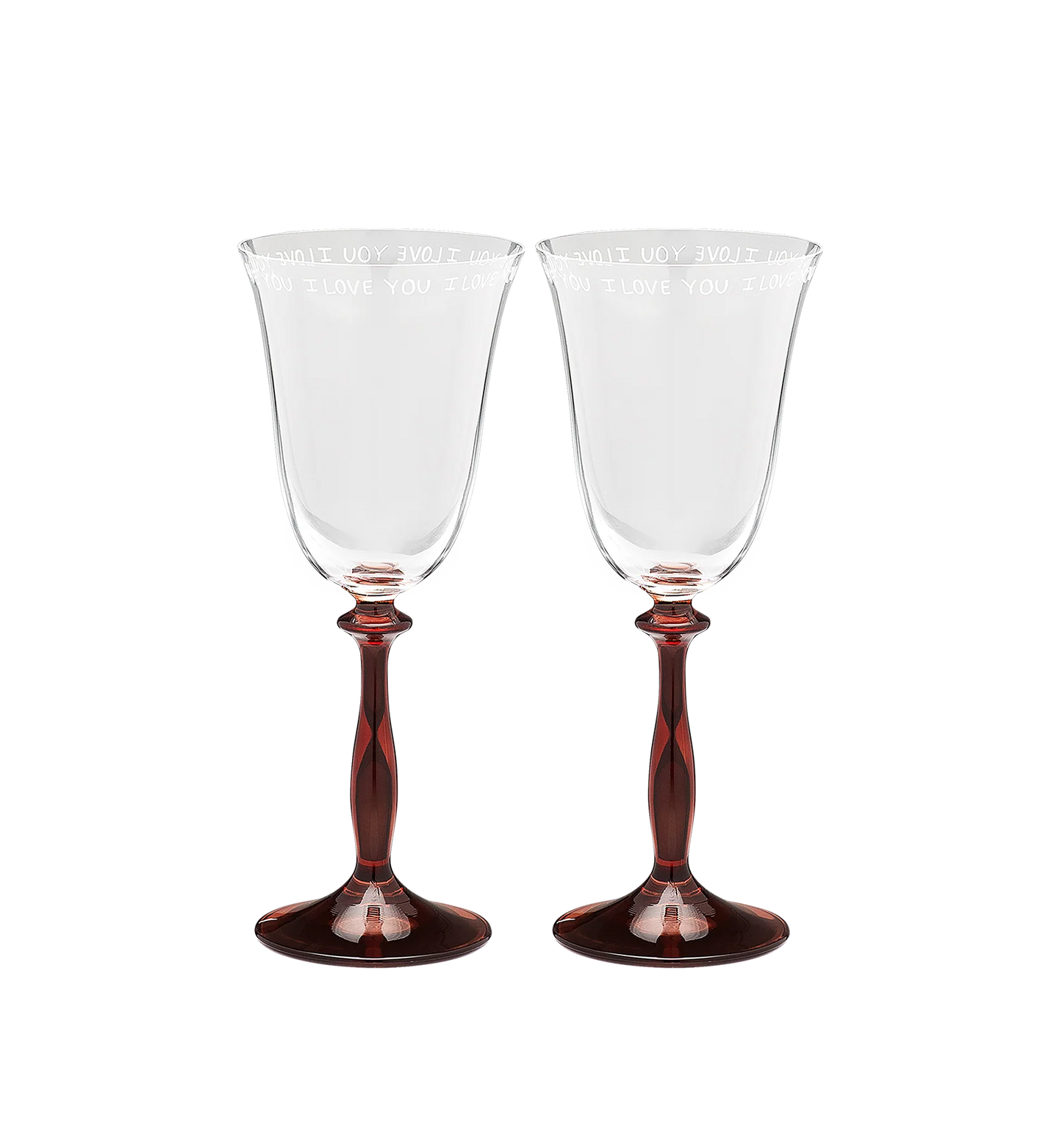 Anna + Nina - I Love you wijnglas Glass (per 2 stuks)