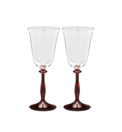 Anna + Nina - I Love you wijnglas Glass (per 2 stuks)