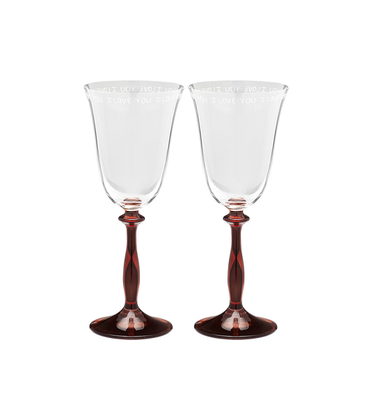 Anna + Nina - I Love you wijnglas Glass (per 2 stuks)