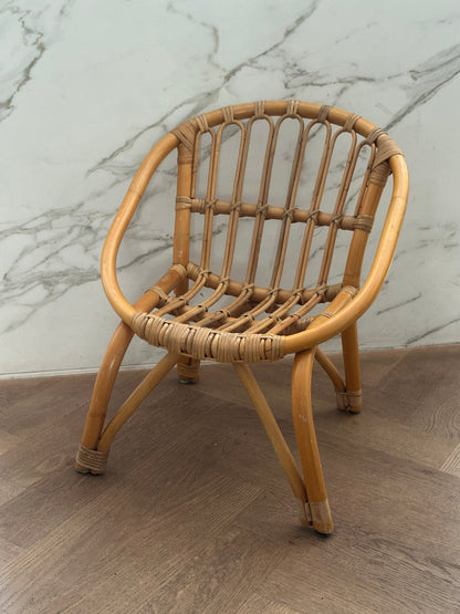 Vintage Rotan Kinderstoeltje