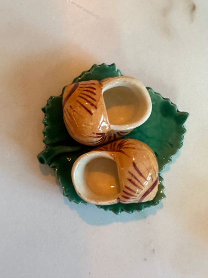 Vintage Peper- en Zoutstel Slakken op Groen Blad