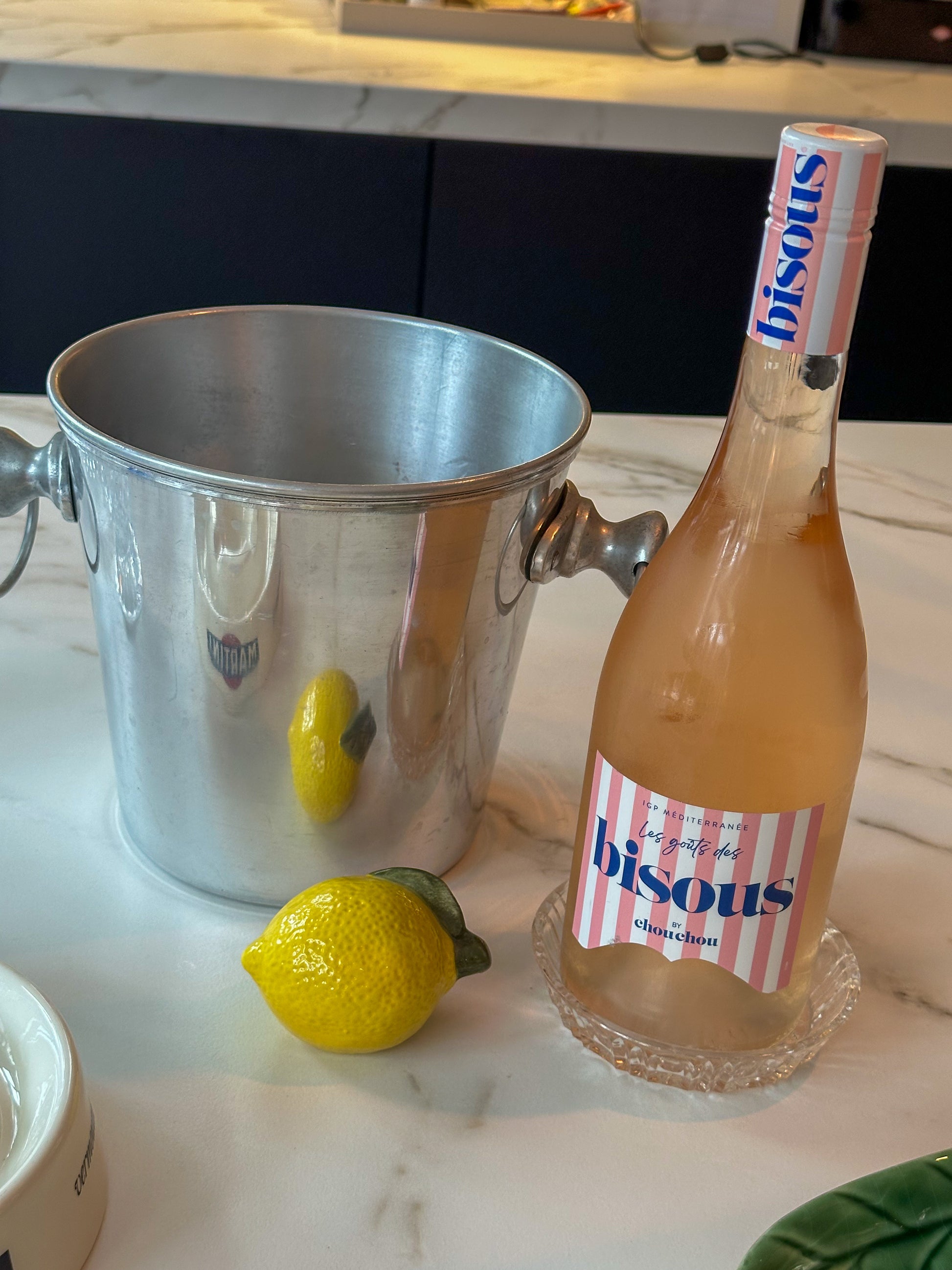 Vintage champagnekoeler – wijnkoeler met ringhandvatten - Ruby Conceptstore 