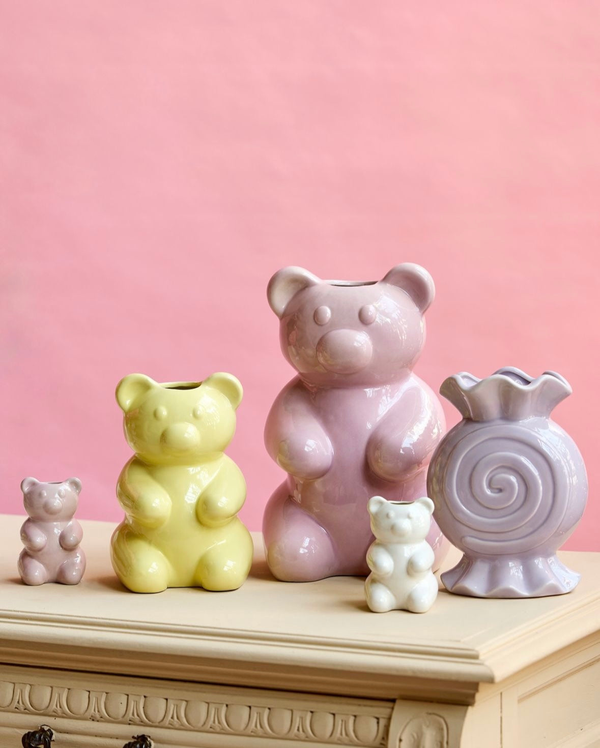 Candy bear vaas: 10 cm - 4 kleuren | Ruby Conceptstore